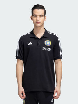 adidas - Indcri Polom Men Black Cricket Polo T-Shirt