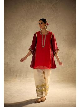 Gahan - Women Stylish Kurta with Pant - Red