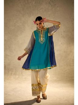 Gahan - Women Stylish Kurta with Pant - Blue
