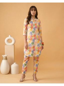 Gahan - Multi Colored Muslin Digital Printed Kurta with Pant