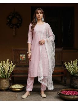 Gahan - Light Pink Legend Zari Embroidered Kurta with Pant and Dupatta