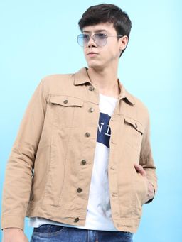 HIGHLANDER - Men Khaki Solid Shacket