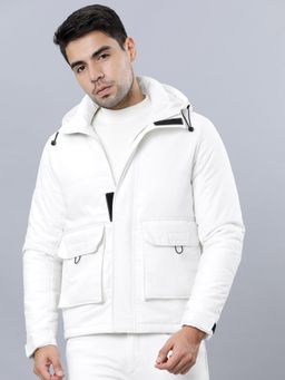 HIGHLANDER - Men White Solid Puffer Jacket