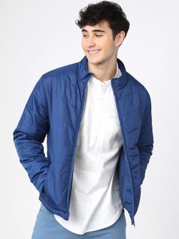 HIGHLANDER - Men Navy Blue Solid Puffer Jacket