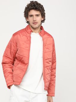 HIGHLANDER - Men Orange Solid Puffer Jacket