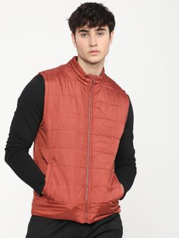 HIGHLANDER - Men Orange Solid Puffer Jacket