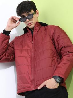 HIGHLANDER - Men Red Solid Puffer Jacket