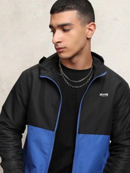 HIGHLANDER - Men Blue Colorblock Bomber Jacket
