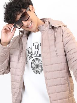 HIGHLANDER - Men Mauve Solid Puffer Jacket