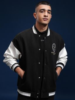 HIGHLANDER - Men Black Printed Bomber Jacket