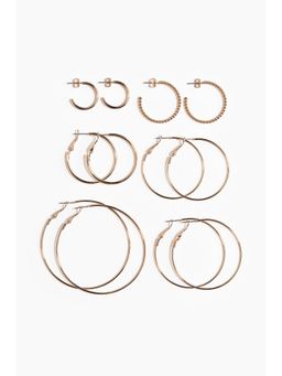 H&M - Women Gold 6 Pairs Hoop Earrings