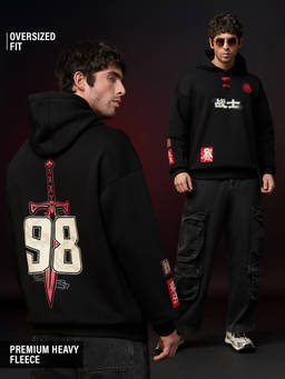 The Souled Store - Oversized Hoodie: Warrior Men Oversized Hoodies