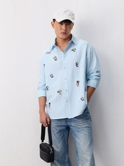The Souled Store - Official Peanuts: Adventure Men Checks and Stripes Shirts