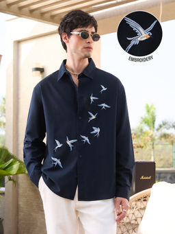 The Souled Store - Cotton Linen: Let's Fly Men Cotton Linen Shirts