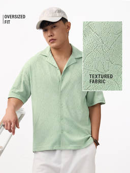 The Souled Store - Oversized Shirt: Seafoam Men Oversized Shirts