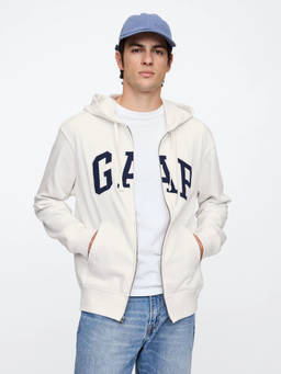 GAP - Men'S Logo Regular-Fit Zip-Front Sweatshirt