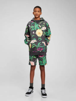 GAP - Men'S Floral Regular-Fit Hooded Sweatshirt