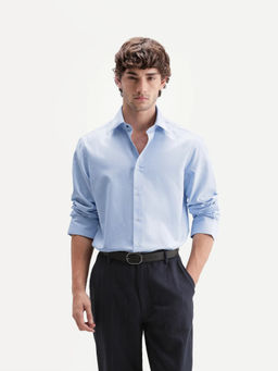 Rare Rabbit - Men'S Axyon Blue Polyester Blend Checked Shirt