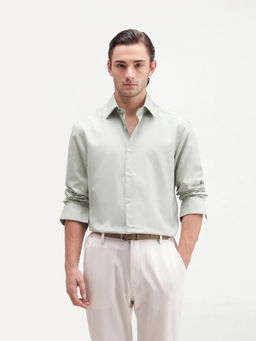 Rare Rabbit - Men's Ovaro Primary Green Polyester Blend Checked Shirt