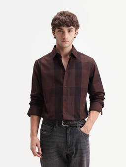 Rare Rabbit - Men's Stag Cotton Button Regular Fit Checks Shirt
