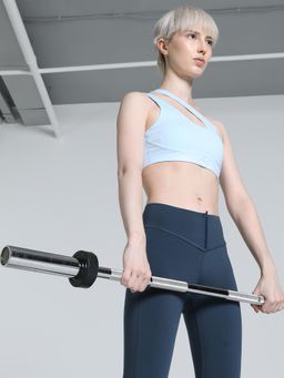 Puma - Blue Asymmetric Womens Blue Sports Bra