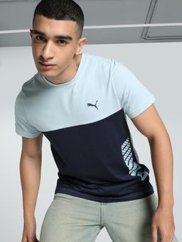 Puma - Wording Mens Blue T-Shirt