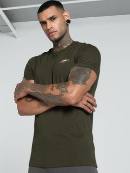 Puma - Small Solid SS Mens Green T-Shirt