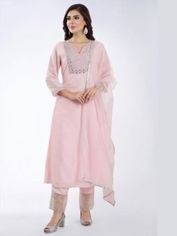 Asaga - Women Pink Hayat Kurta with Pant and Dupatta