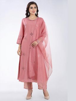 Asaga - Women Pink Gauhar Kurta with Pant and Dupatta