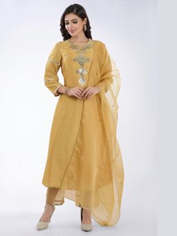 Asaga - Women Gold Sunheri Kurta with Pant and Dupatta