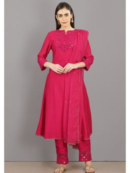 Asaga - Women Pink Anum Kurta with Pant and Dupatta