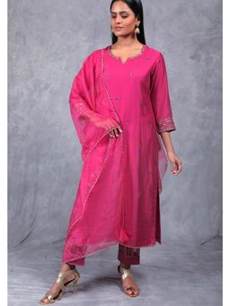 Asaga - Women Pink Nalini Kurta with Pant and Dupatta