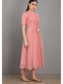 Asaga - Women Pink Rameen Kurta with Pant and Dupatta