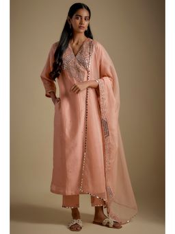 Asaga - Women Rose Gold Stylique Kurta with Pant and Dupatta