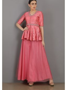 Asaga - Women Pink Samrina Tunic with Sharara