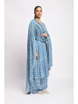 JAYATI GOENKA - Blue Printed Kurta with Pant and Dupatta