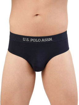 U.S. POLO ASSN. - Navy Mid Rise Solid Premium Brief Navy Blue