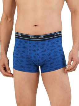 U.S. POLO ASSN. - Men Beige & Blue I616 Natural Cotton Trunks (Pack of 2)