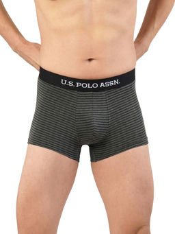 U.S. POLO ASSN. - Mens Striped Cotton Mid Rise Trunks Multi-Color (Pack of 2)