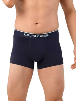 U.S. POLO ASSN. - Mens Solid Cotton Mid Rise Trunks Multi-Color (Pack of 2)