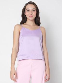 VERO MODA - Women Solid Lavender Top