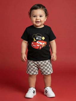 Nautinati - Baby Boys Car Printed Regular Fit Co-Ord Set