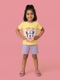 Nautinati - Baby Girls Minnie Mouse Printed Shorts Set