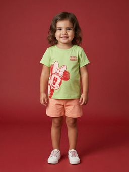 Nautinati - Baby Girls Minnie Mouse Printed Shorts Set