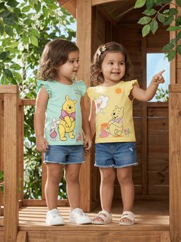 Nautinati - Baby Girls Pure Cotton Disney Winnie the Pooh Printed Tops