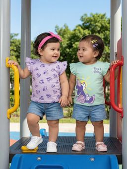 Nautinati - Baby Girls Pure Cotton Disney Minnie Mouse Print Tops