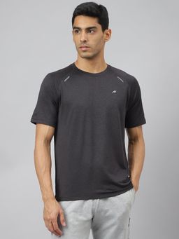 Alcis - Men Black Soft Tech Anti Static Slim Fit Athleisure T-Shirt