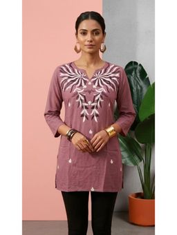 Gahan - Embroidered Rayon Wrinkal Fabric Festive Kurti for Women