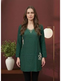Gahan - Embroidered Rayon Wrinkal Fabric Festive Kurti for Women