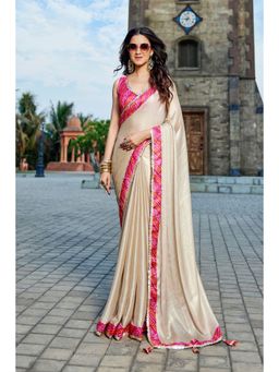 KALISTA - Pure Georgette Bandhani Saree with Unstitched Blouse